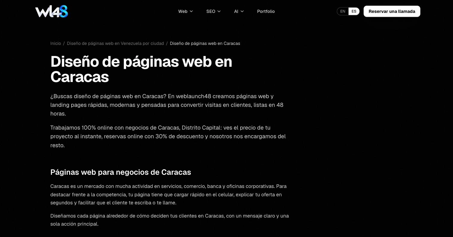 A landing page we built, live on weblaunch48.com